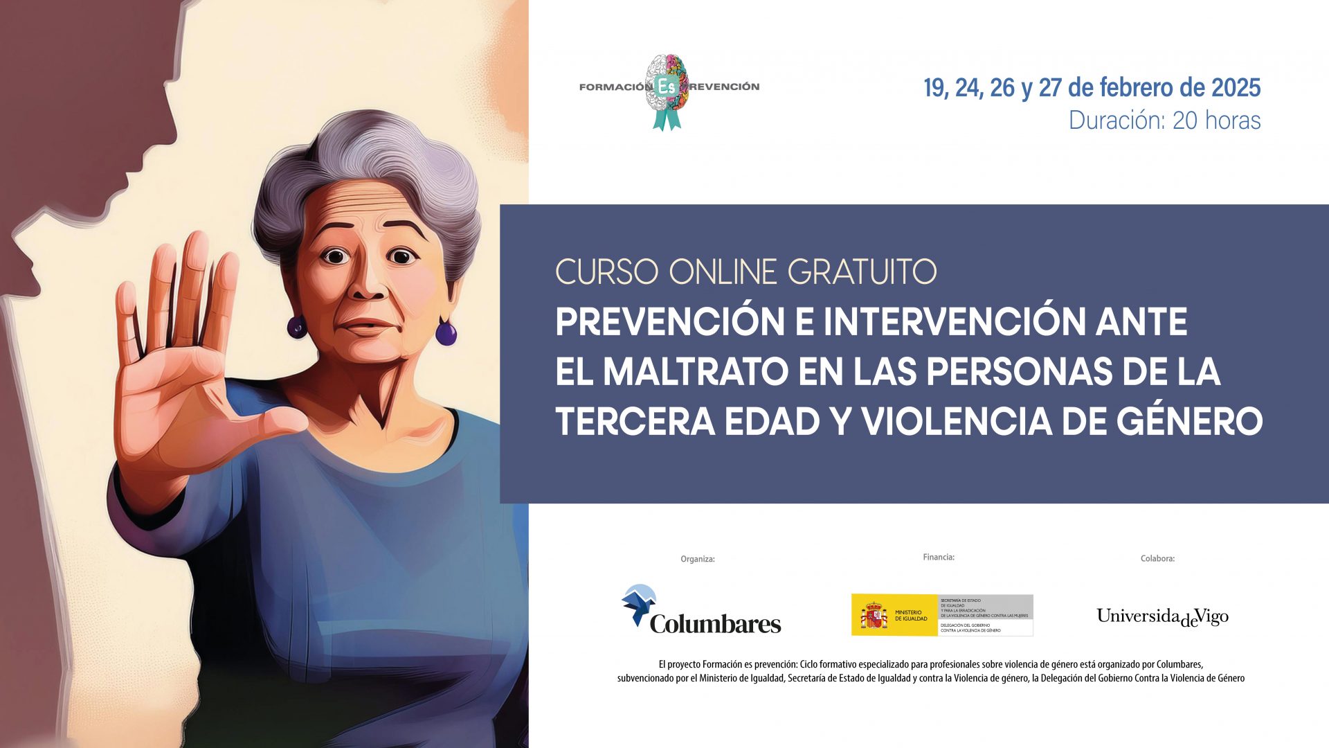 Comienza el curso de prevención e intervención ante el maltrato en las personas de la 3º edad y violencia de género