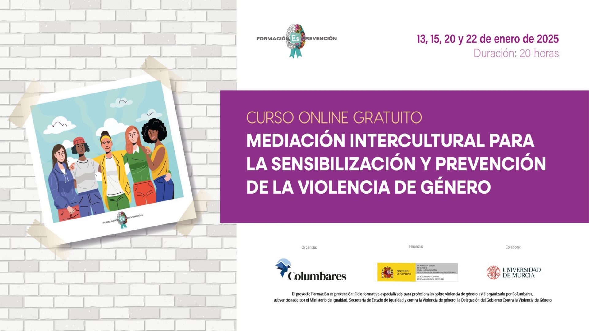 Ya te puedes apuntar al curso Mediación intercultural para la sensibilización y prevención de la violencia de género