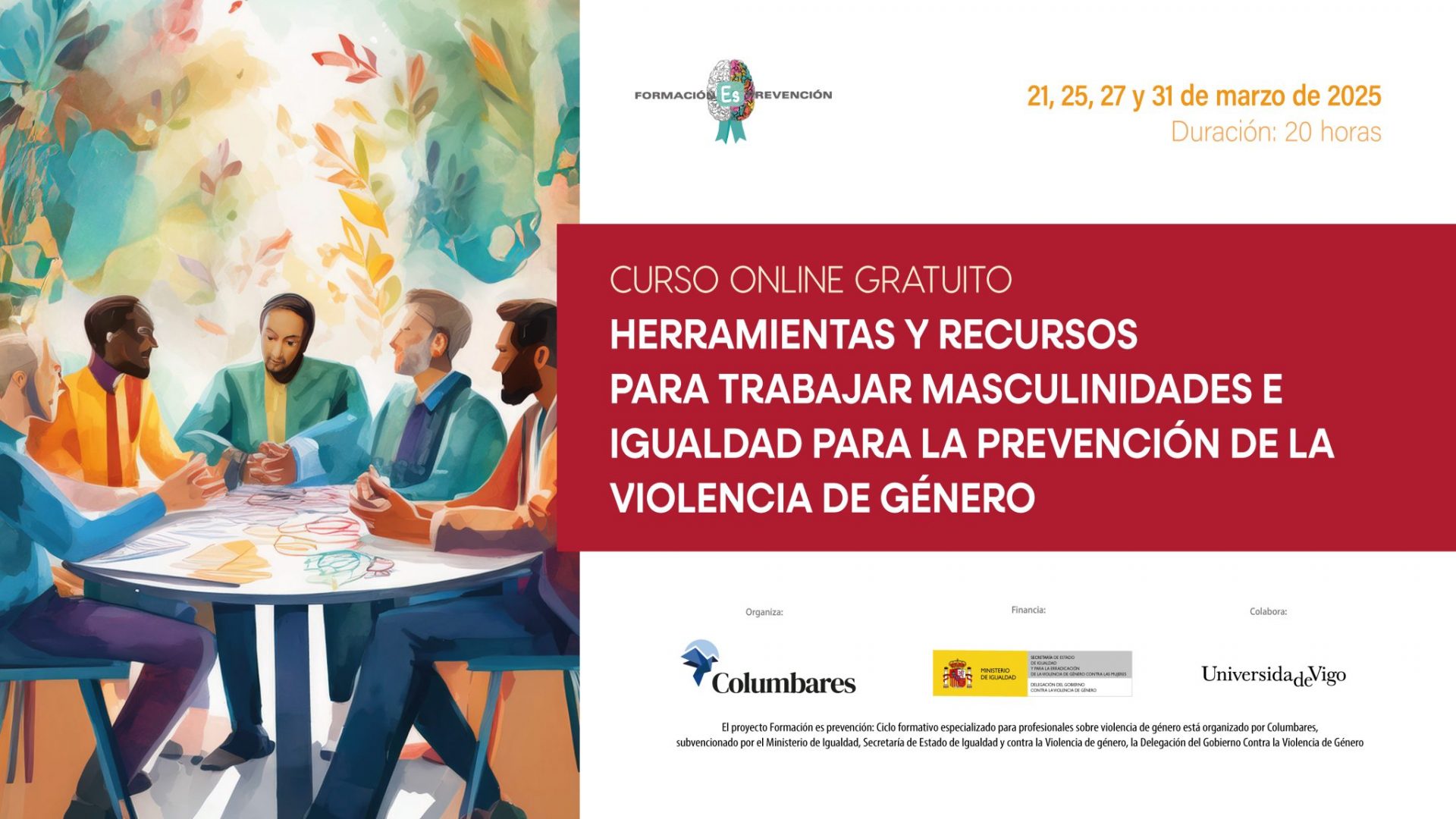 Curso online: Herramientas y recursos para trabajar masculinidades e igualdad para la prevención de la violencia de género