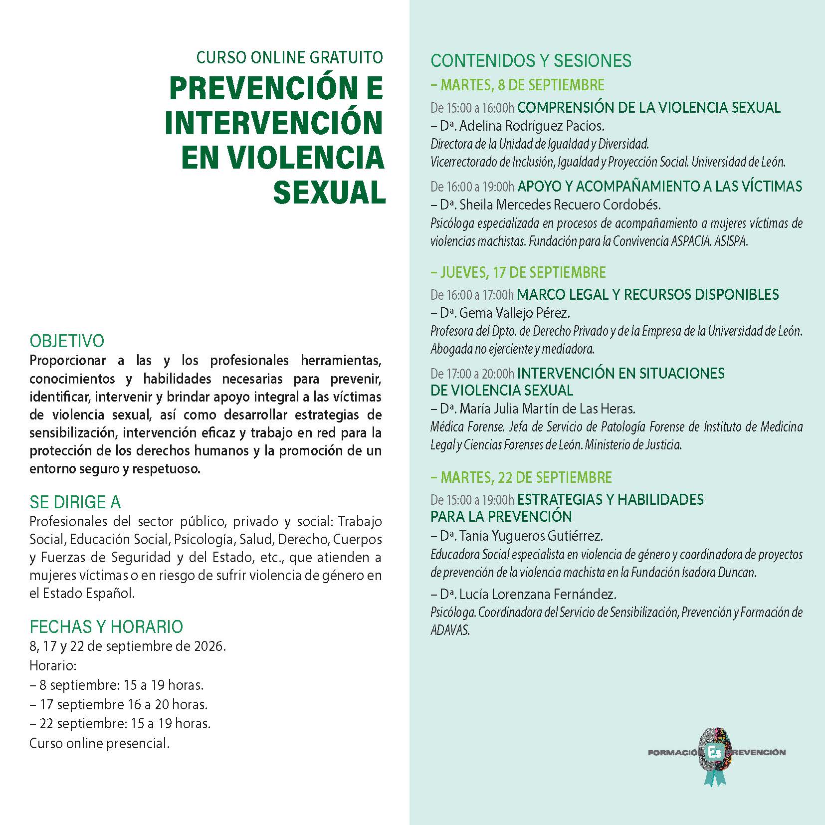 Díptico Curso PREVENCIÓN E INTERVENCIÓN EN VIOLENCIA SEXUAL vf (1) Página 2